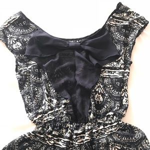 Black and blue shorts romper